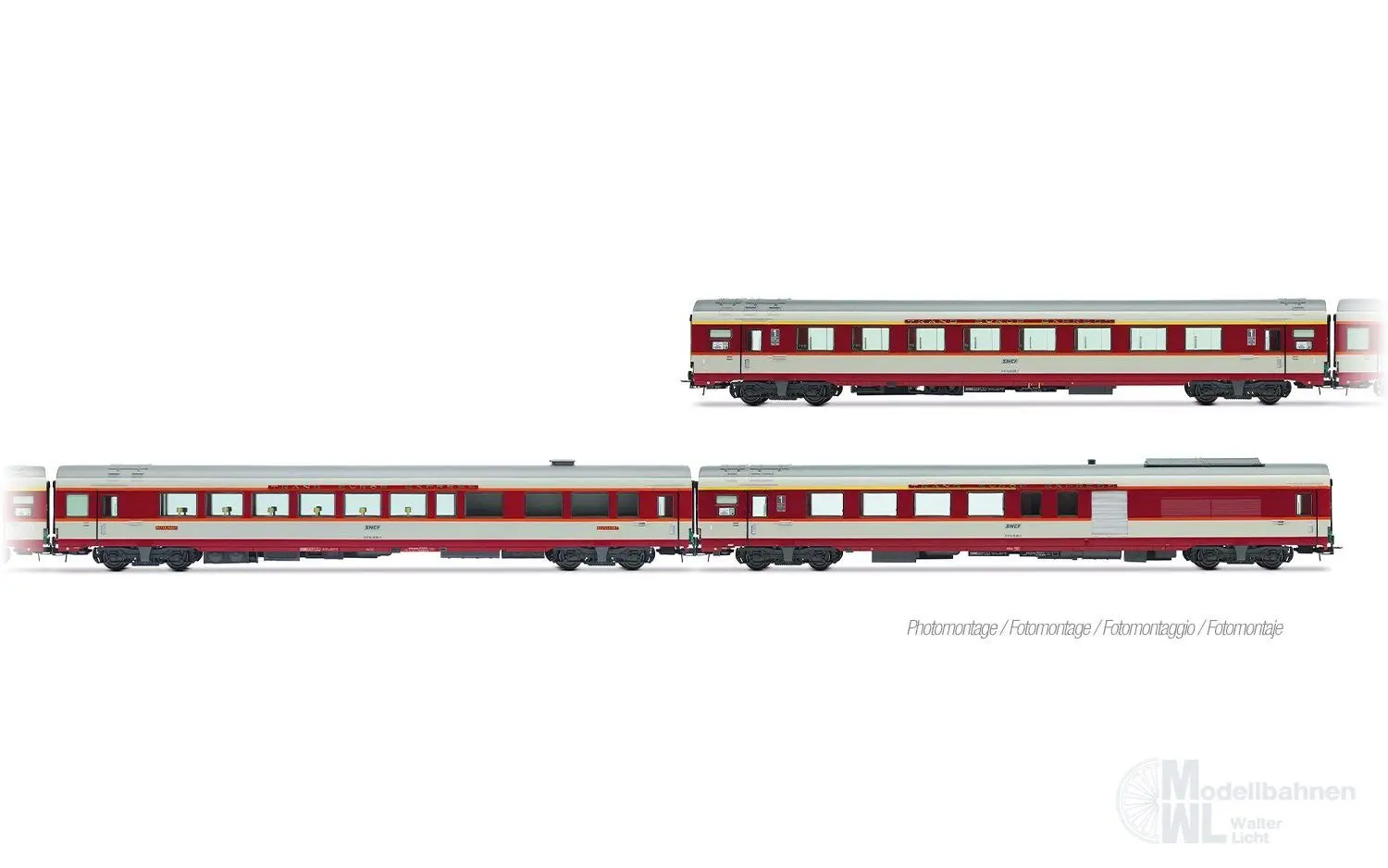 Jouef 4201HM - Personenwagen Set SNCF Ep.IV 3.tlg. Capitole H0/GL Digital