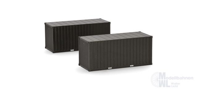 Herpa 747127 - 20ft Container Bundeswehr 2x bronzegrün H0 1:87