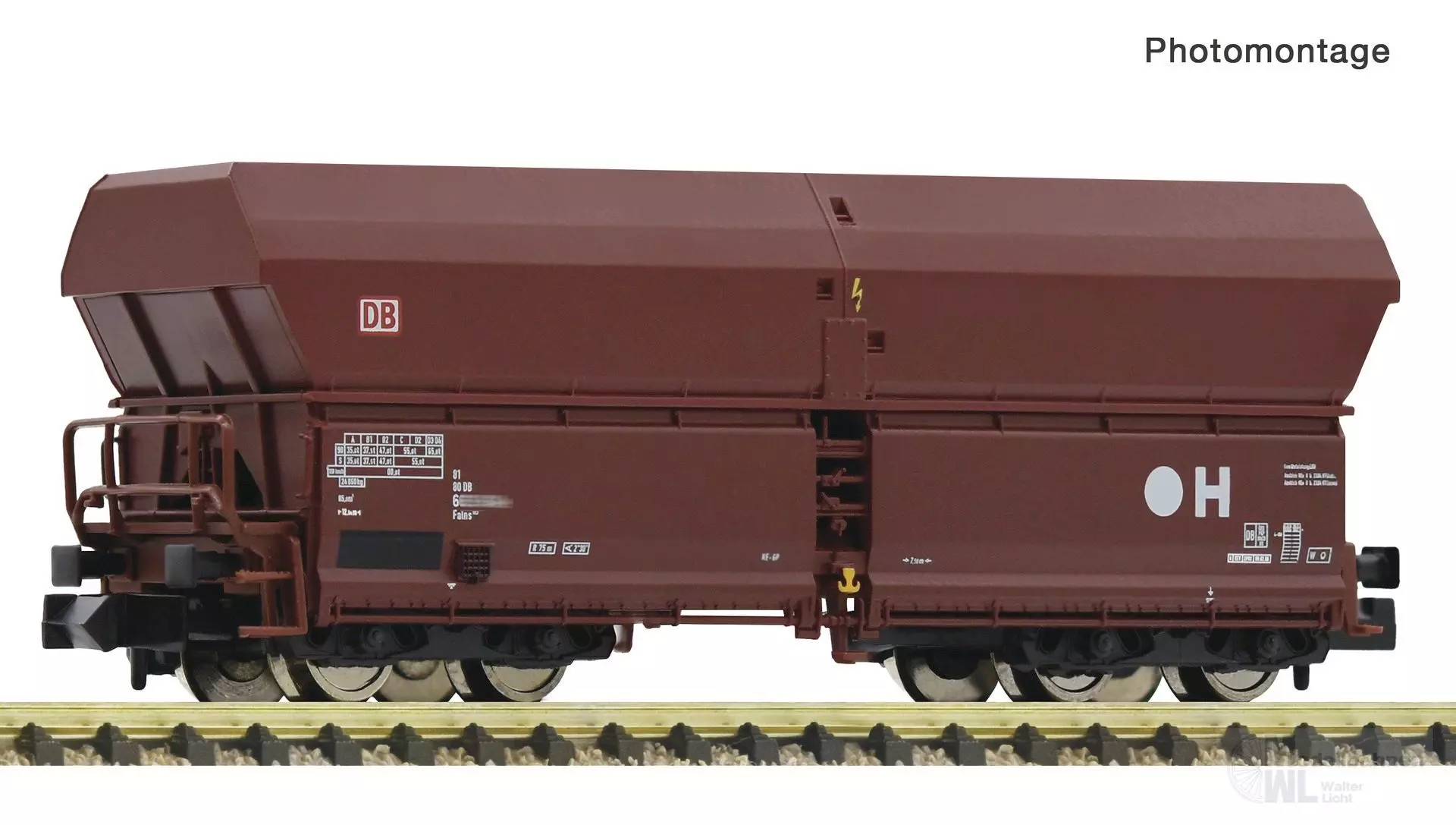 Fleischmann 852323 - Selbstentladewagen DB AG Ep.V 4 achs braun N 1:160