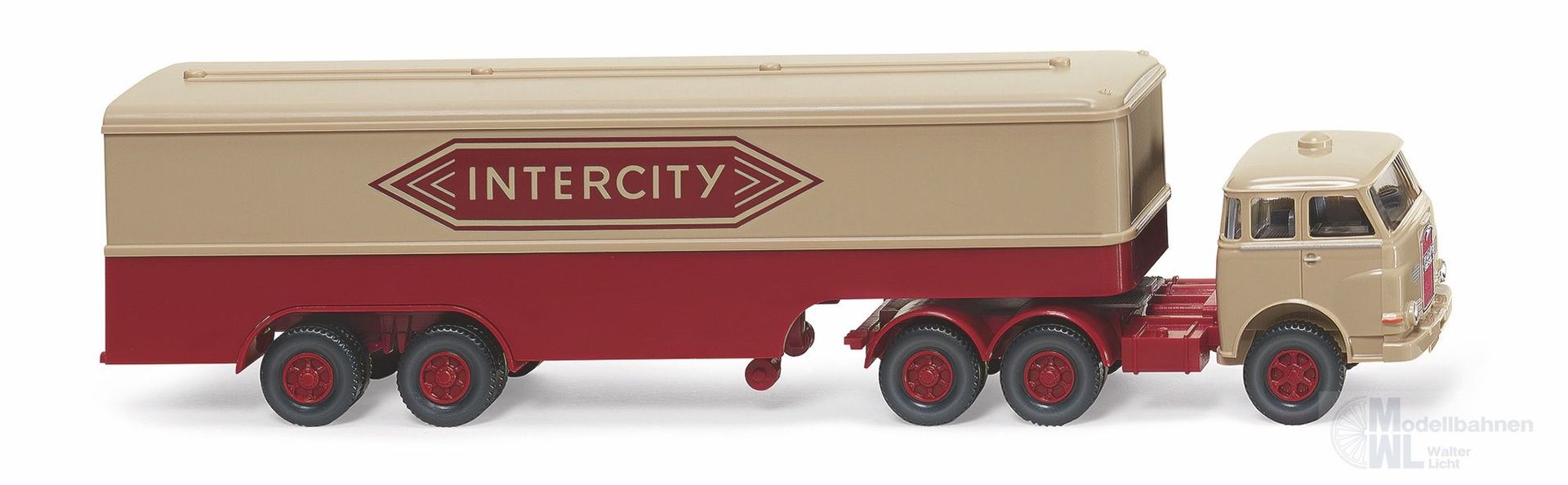 Wiking 051325 - Koffersattelzug MAN Pausbacke neuer Kofferauflieger INTERCITY H0 1:87 Wiking 051325 - Koffersattelzug MAN Pausbacke neuer Kofferauflieger INTERCITY H0 1:87