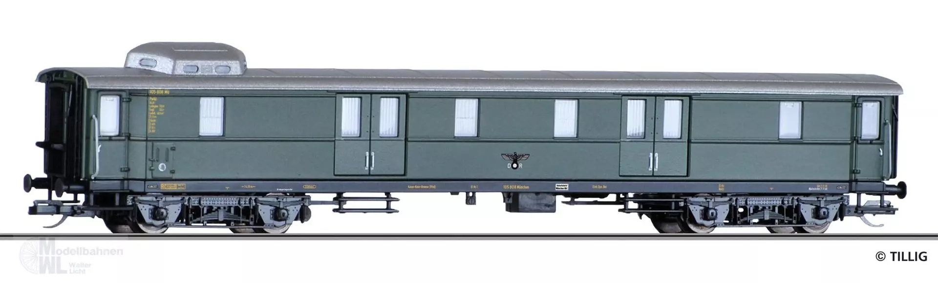 Tillig 13378 - Gepäckwagen DRG Ep.II Pw4ü-37 TT 1:120
