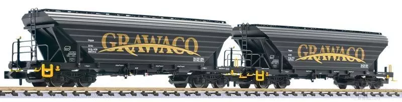 Liliput 260224 - Getreidetransportwagen Set GRAWACO Niederlande Ep.VI Uagpps 2.tlg. N 1:16