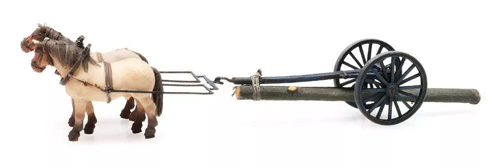 ARTITEC b.v. 312020 - Rückewagen und Pferden TT 1:120