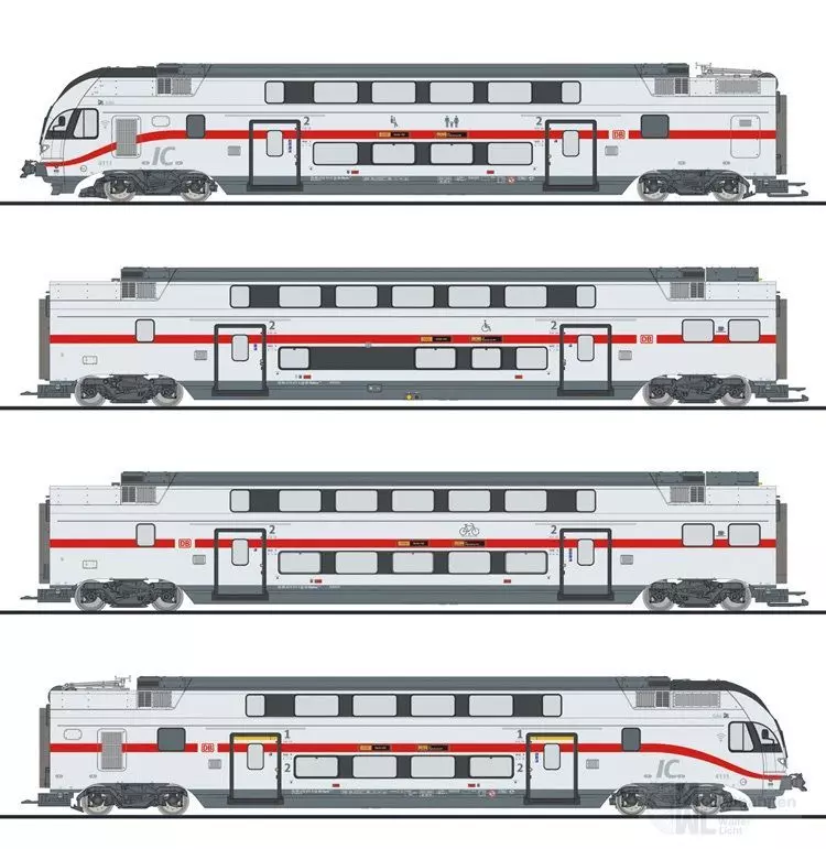 Liliput 133855 - Triebzug KISS DB Ep.VI IC-Ausführung 4-tlg. H0/WS