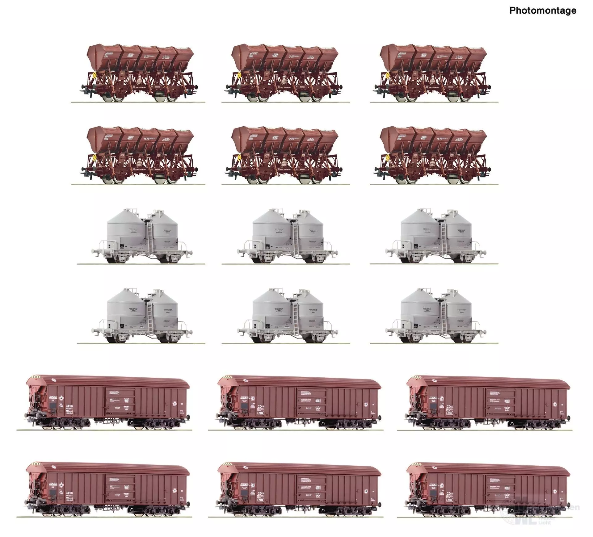 Roco 6600330 - Güterwagen Set DB Ep.IV Rangierbahnhof 18.tlg. H0/GL