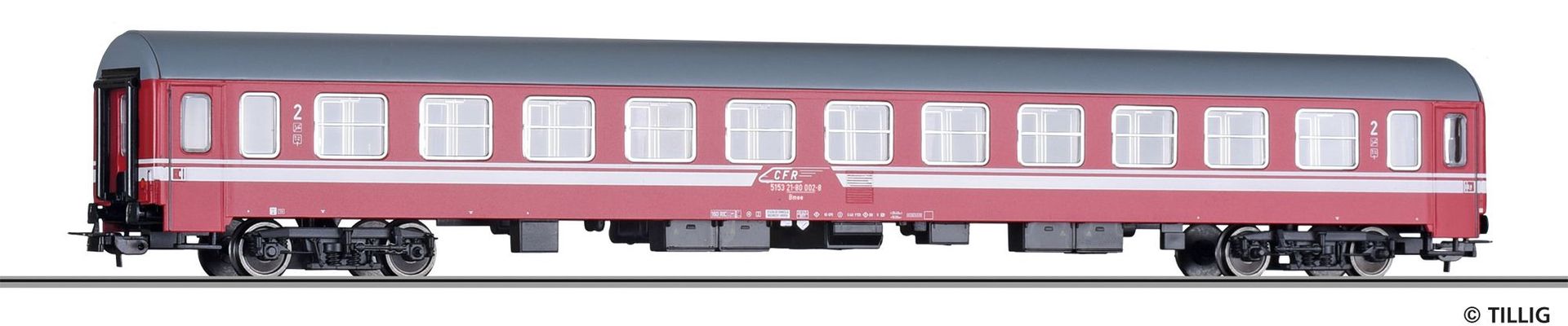 Tillig 74953 - Personenwagen CFR Ep.V 2.Kl. Bmee Bautzen H0/GL