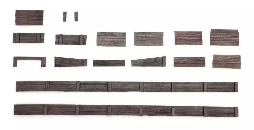 ARTITEC b.v. 7870010 - Bahnsteigkanten aus Holz BAUSATZ H0 1:87