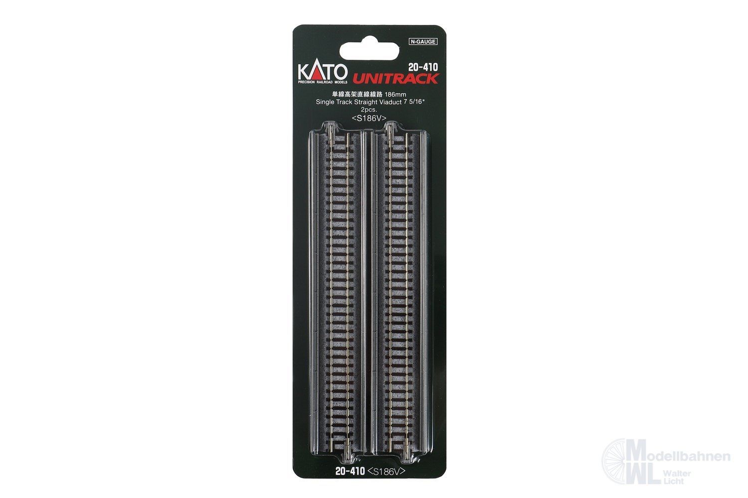Kato 20-410 - Viadukt gerade 186mm 2 Stück N 1:160 Kato 20-410 - Viadukt gerade 186mm 2 Stück N 1:160
