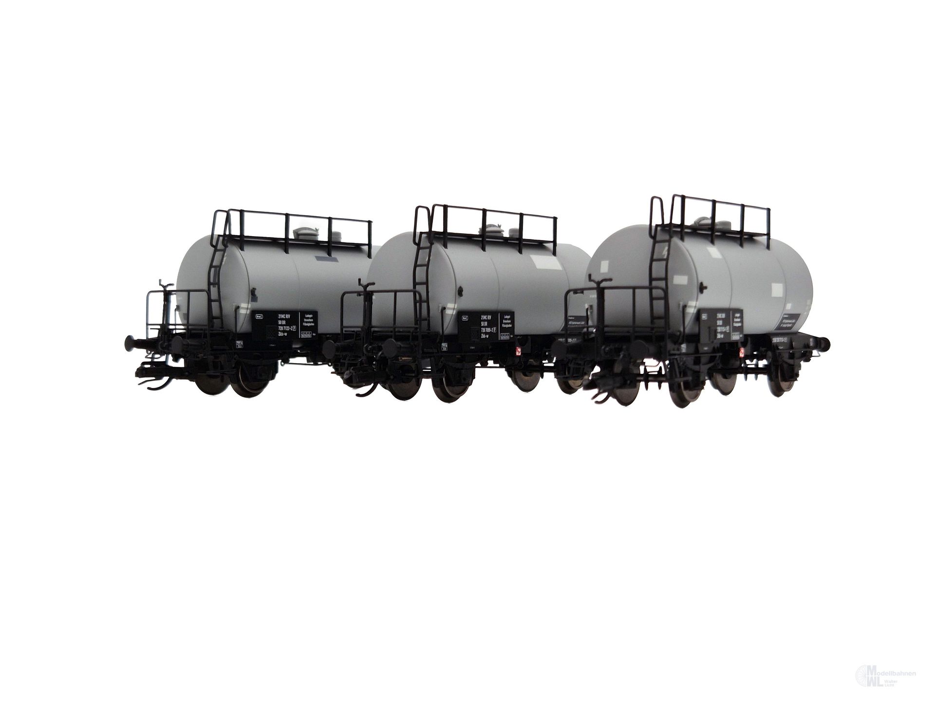 Saxonia Modellbau 120118 - Kesselwagen Set DR Ep.IV Typ Deutz grau mit Flicken 3.tlg. TT 1:120