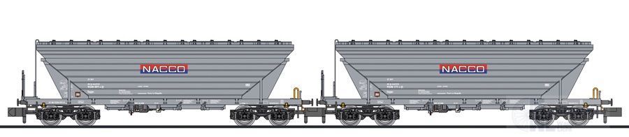 Liliput 260229 - Getreidetransportwagen Set NACCO Deutschland Ep.VI Uagpps 2.tlg. N 1:160