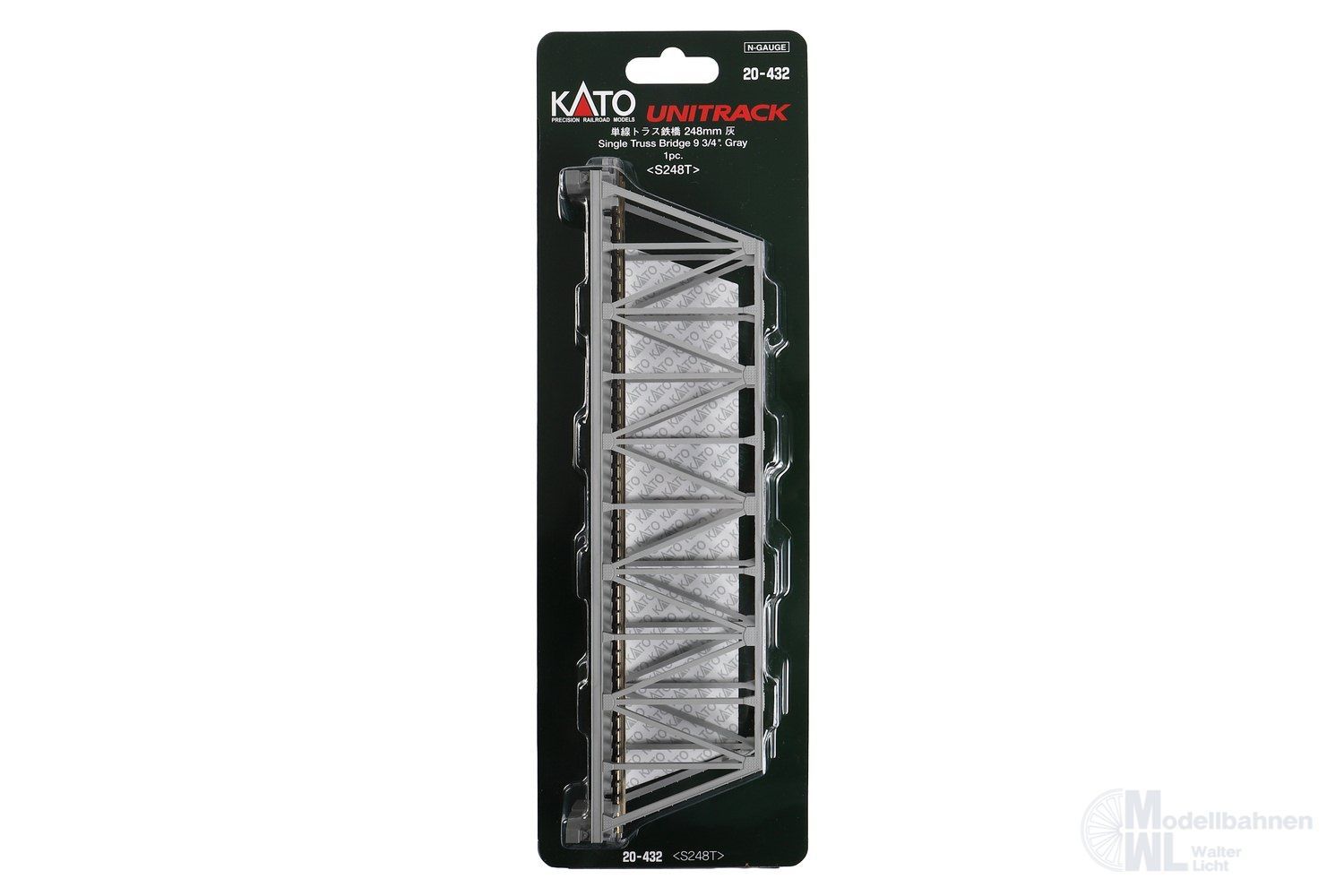 Kato 20-432 - Kastenbrücke gerade 248mm Grau N 1:160 Kato 20-432 - Kastenbrücke gerade 248mm Grau N 1:160