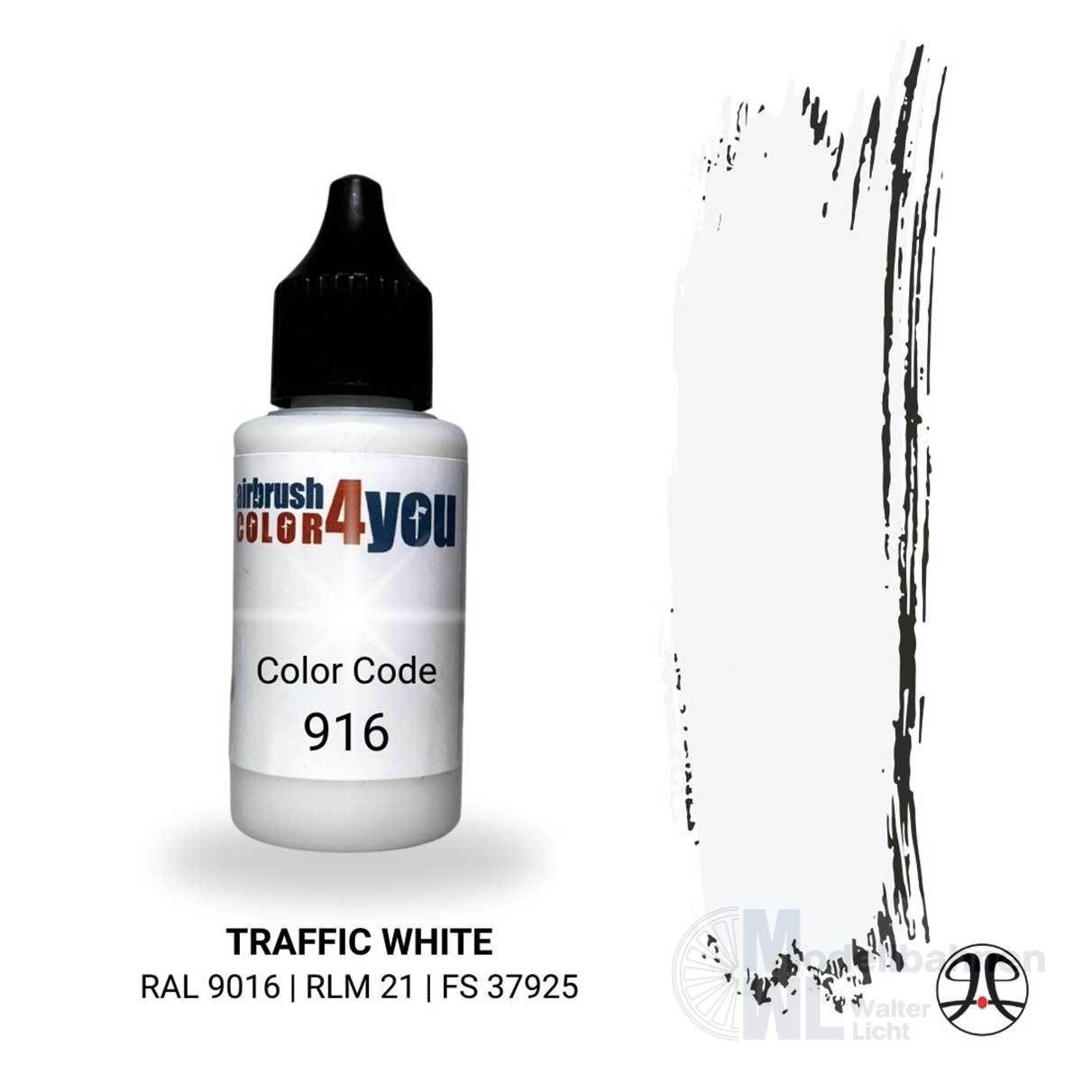 Busch 961000916 - Acrylfarbe Verkehrsweiß RAL9016 30ml