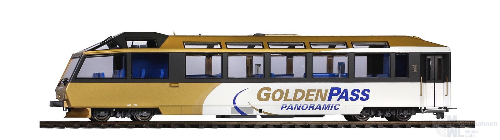 Bemo 3297317 - Panorama-Steuerwagen MOB Ep.V/VI Ast 117 GoldenPass Panoramic H0m