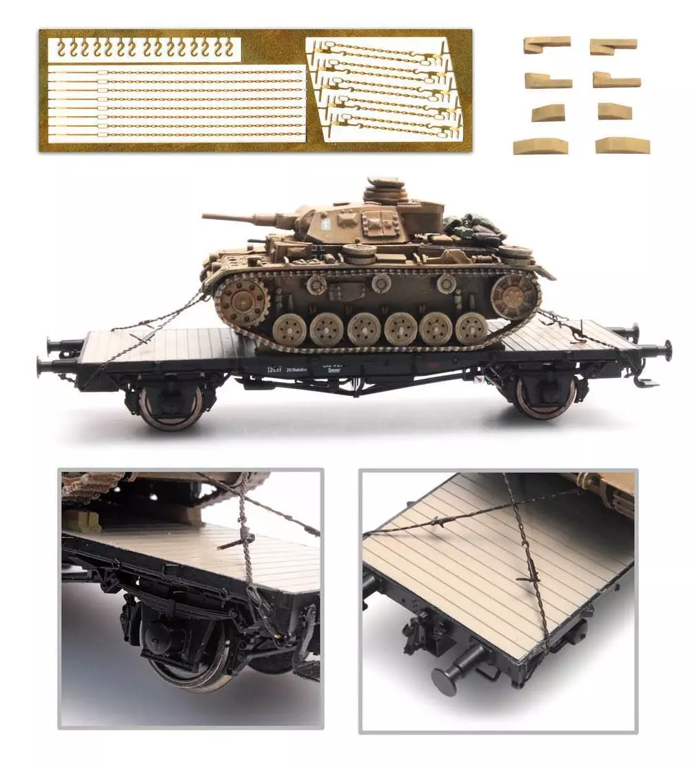 ARTITEC b.v. 387349 - Satz kleine Ketten, Haken und Keile H0 1:87