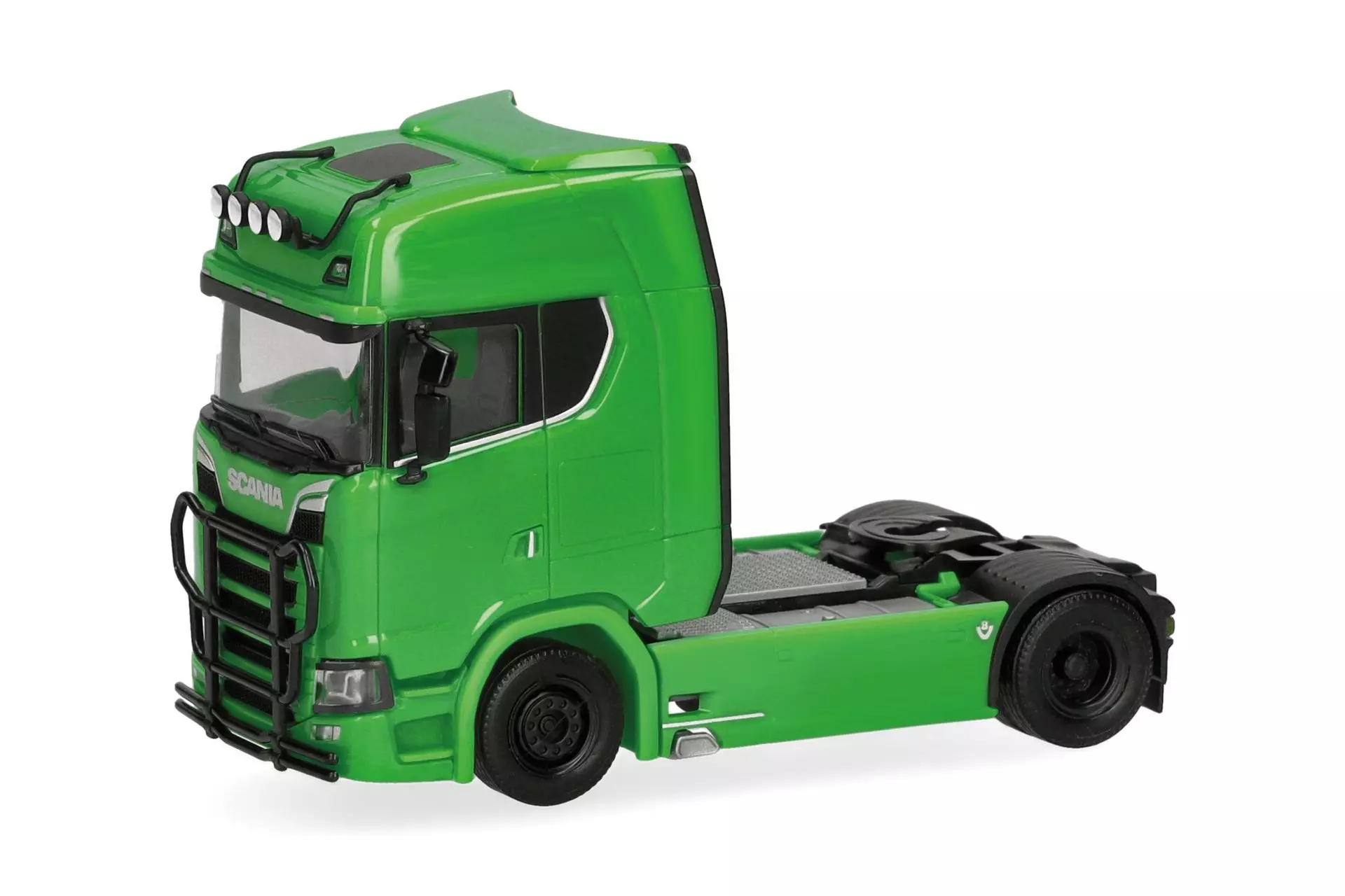 Herpa 310116-006 - Scania CS 20 Hochdach Zugmaschine mit Lampenbügel grün H0 1:87