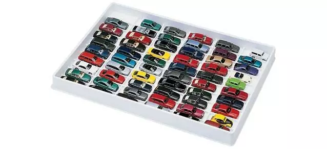 Herpa 29339 - PKW-Sammelbox weiß für 59 Modelle 1:87