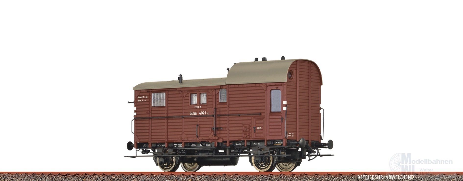 Brawa 49418 - Güterzuggepäckwagen P.St.E.V. Ep.I Typ Pg H0/GL