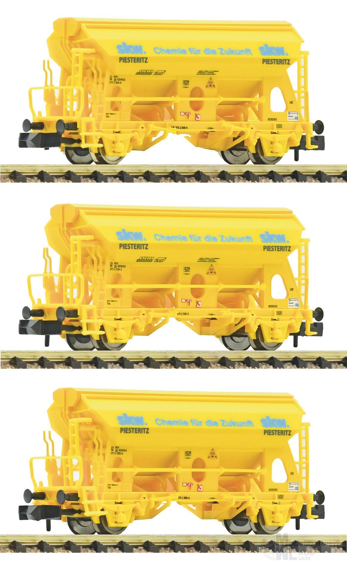 Fleischmann 6660172 - Selbstentladewagen Set DB Ep.VI 3.tlg. SKW Pieteritz N 1:160