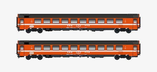 Hobbytrain 25501 - Personenwagen Set SBB Ep.IV/V 2.tlg. orange N 1:160 Hobbytrain 25501 - Personenwagen Set SBB Ep.IV/V 2.tlg. orange N 1:160