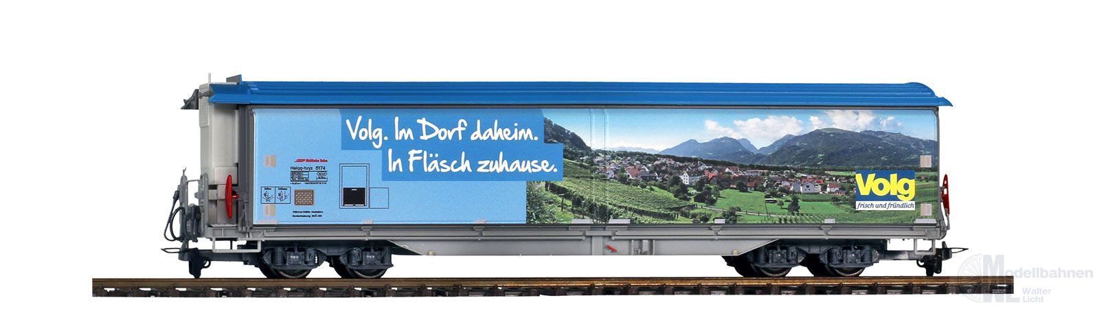 Bemo 2288168 - Schiebewandwagen RhB Ep.VI Haiqq-tuyz 5174 Volg Fläsch H0m