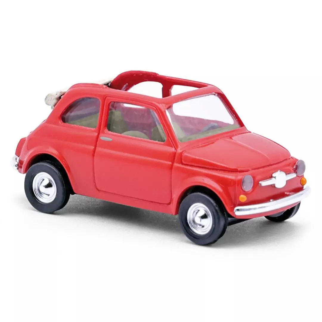 Busch 48782 - Fiat 500 Cabrio rot H0 1:87
