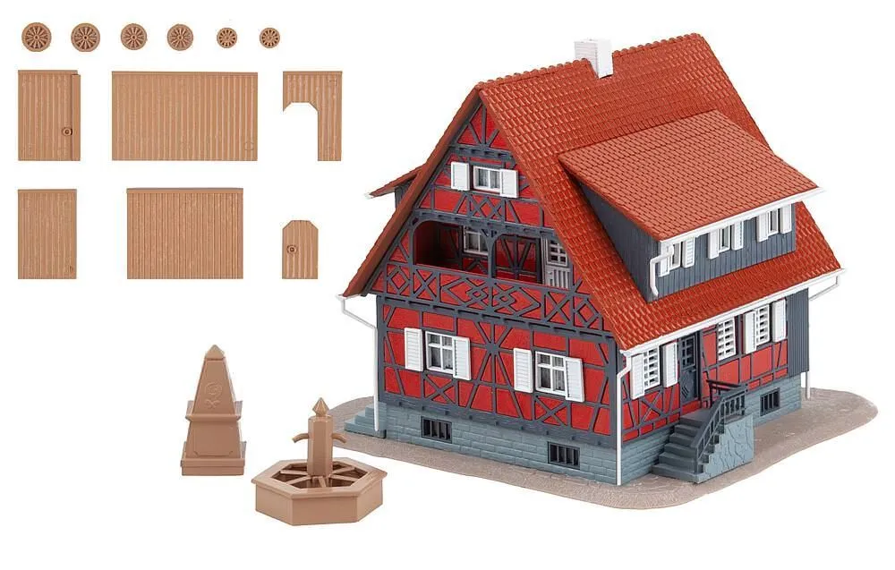 Faller 130587 - Fachwerkhaus mit Brunnen H0 1:87
