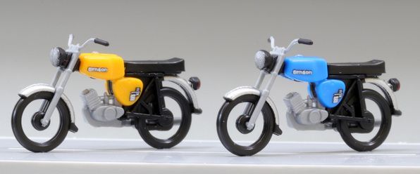 Kres 11150 - Moped Simson S50 2 Stück gelb und blau TT 1:120
