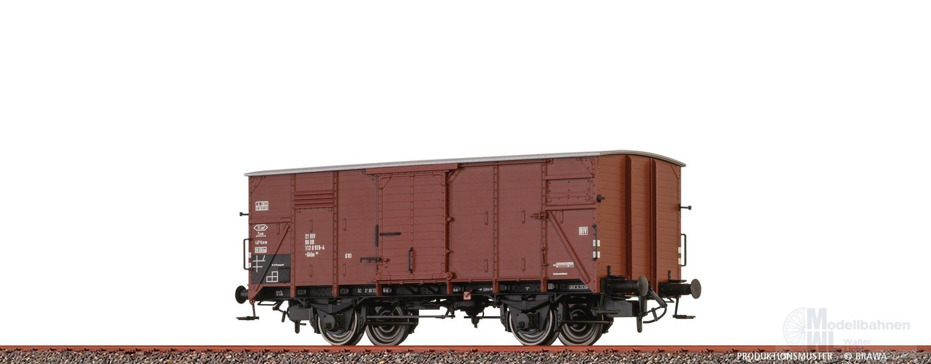 Brawa 51253 - Güterwagen ged. DB Ep.IV Gklm 191 H0/GL Brawa 51253 - Güterwagen ged. DB Ep.IV Gklm 191 H0/GL