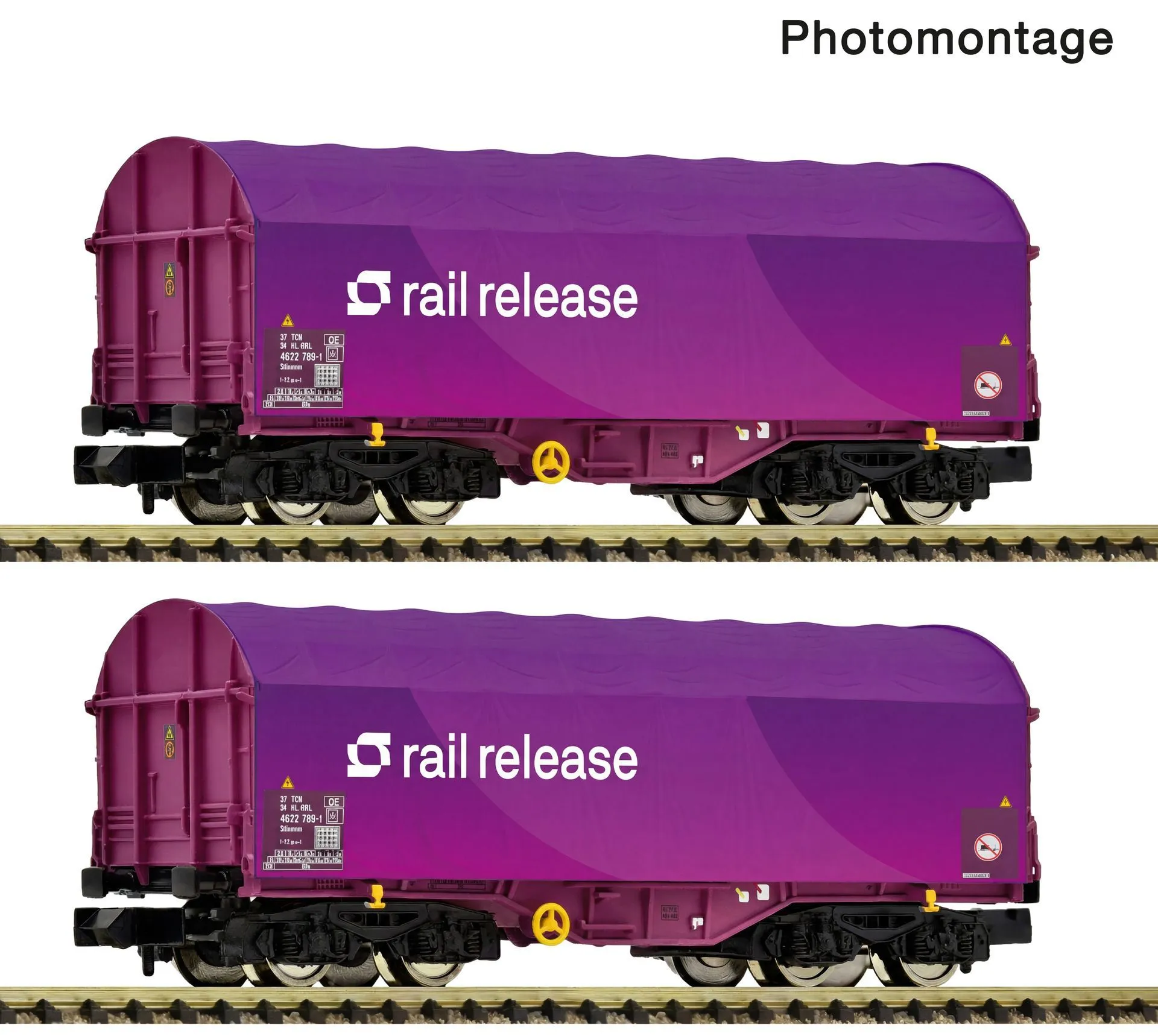 Fleischmann 6660179 - Schiebeplanenwagen Set Rail Release Ep.VI 2.tlg. N 1:160