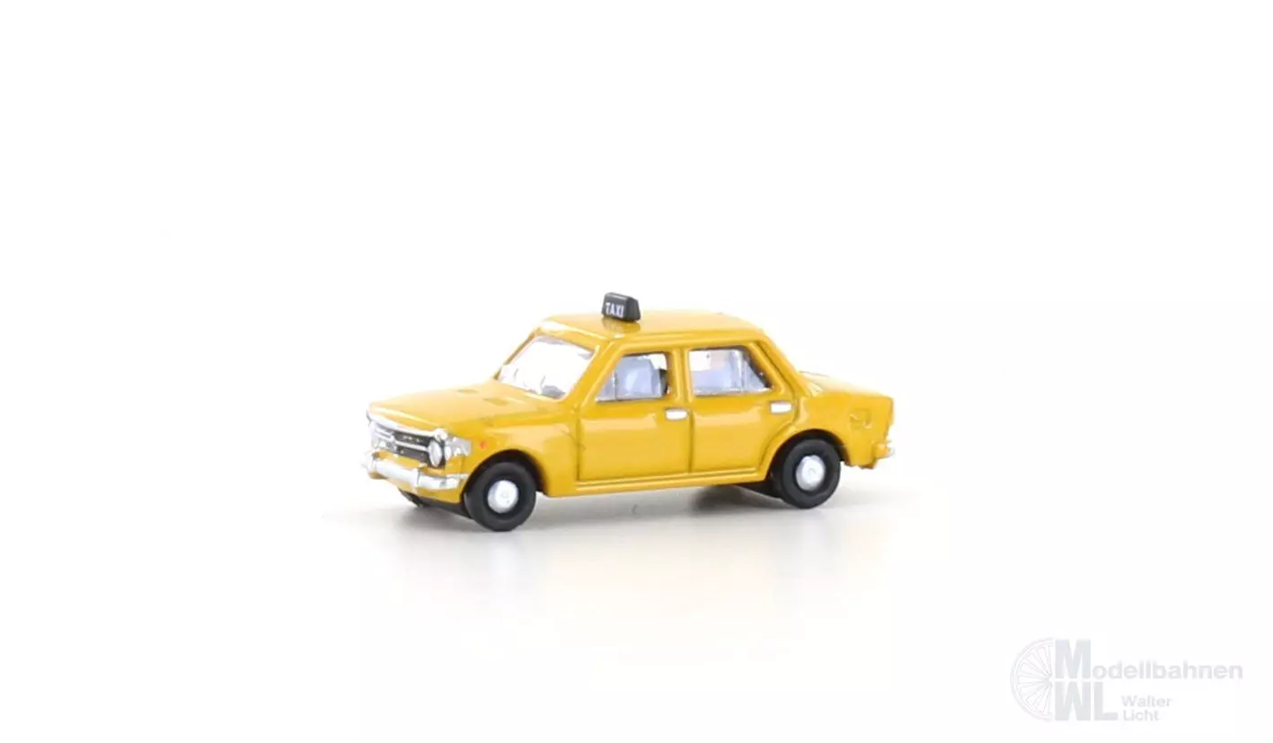 Lemke Minis 61515 - Fiat 128 Taxi gelb N 1:160