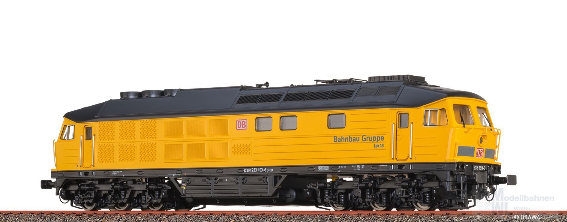 Brawa 61050 - Diesellok BR 233 493-6 DB Bahnbau N 1:160 Brawa 61050 - Diesellok BR 233 493-6 DB Bahnbau N 1:160
