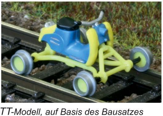 Kres 44444 - Gleiskraftrad GKR Typ 2 Schienenmoped Bausatz TT 1:120 Kres 44444 - Gleiskraftrad GKR Typ 2 Schienenmoped Bausatz TT 1:120