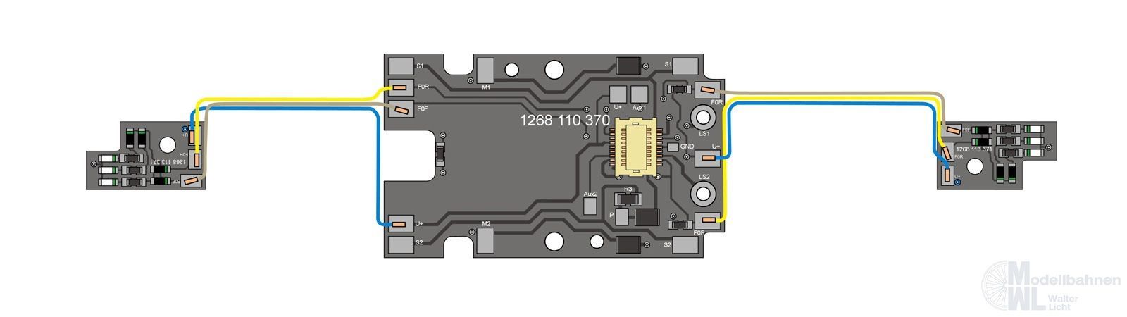 Bemo 5168370 - Umbausatz LED/ Next18 1268 H0m