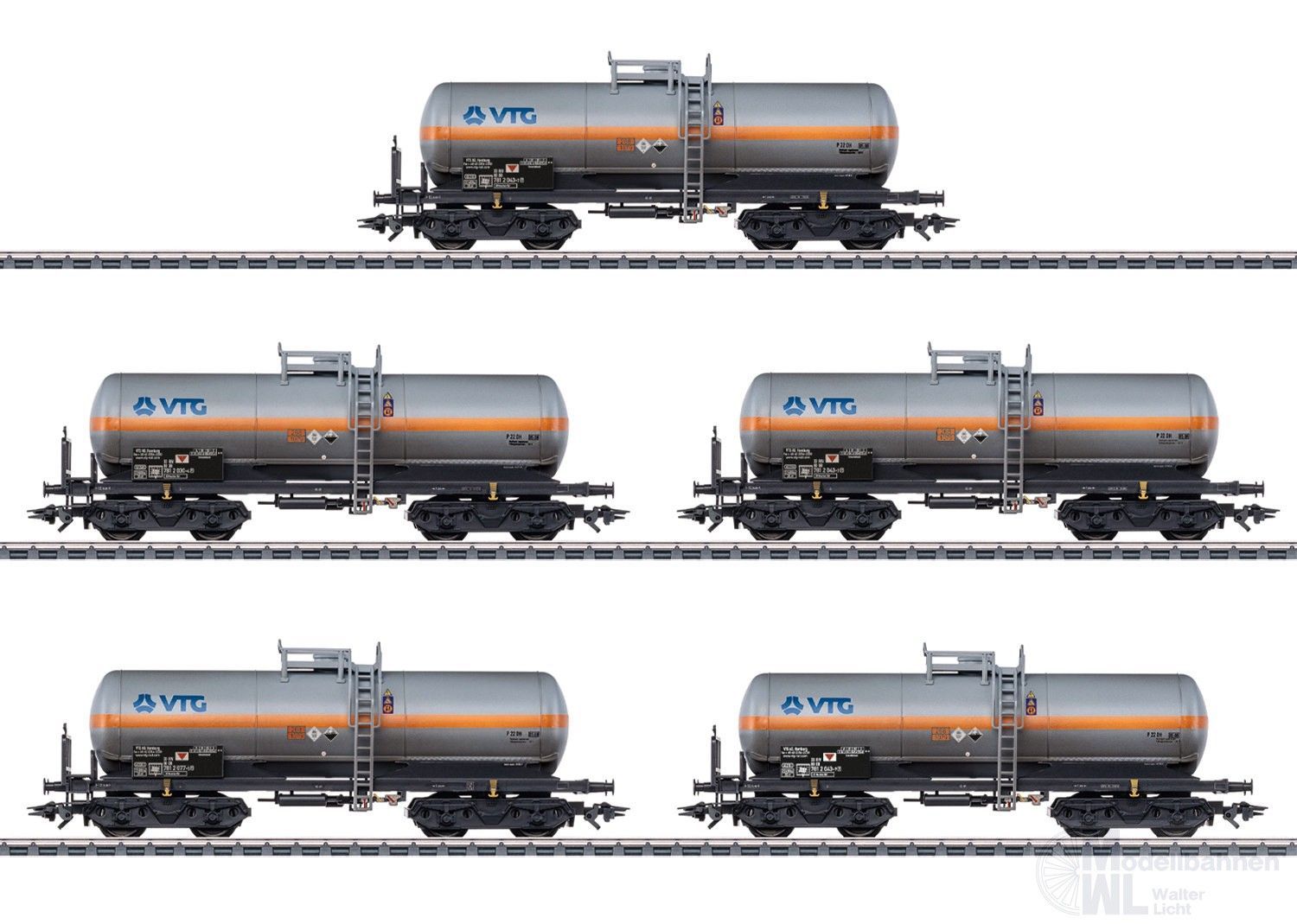 Märklin 46465 - MHI Kesselwagen-Set VTG Ep.V 5.tlg. gealtert H0/WS
