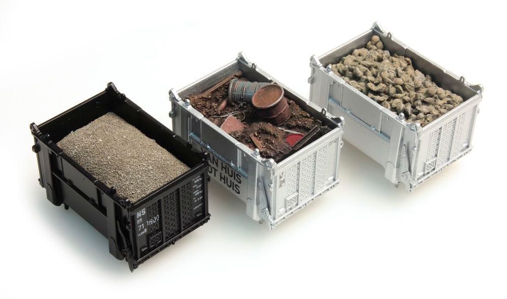 ARTITEC b.v. 487.801.01 - Ladegut Container: Rüben Schrot Sand H0 1:87