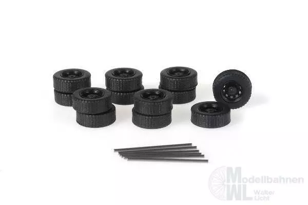 Rietze 70086 - Breitreifensatz Auflieger schwarz H0 1:87
