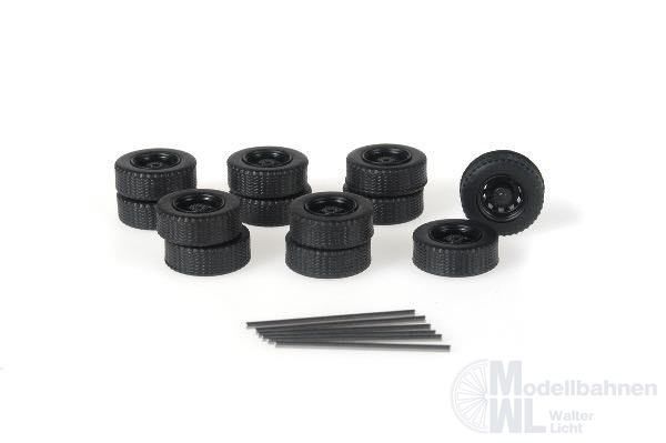 Rietze 70086 - Breitreifensatz Auflieger schwarz H0 1:87