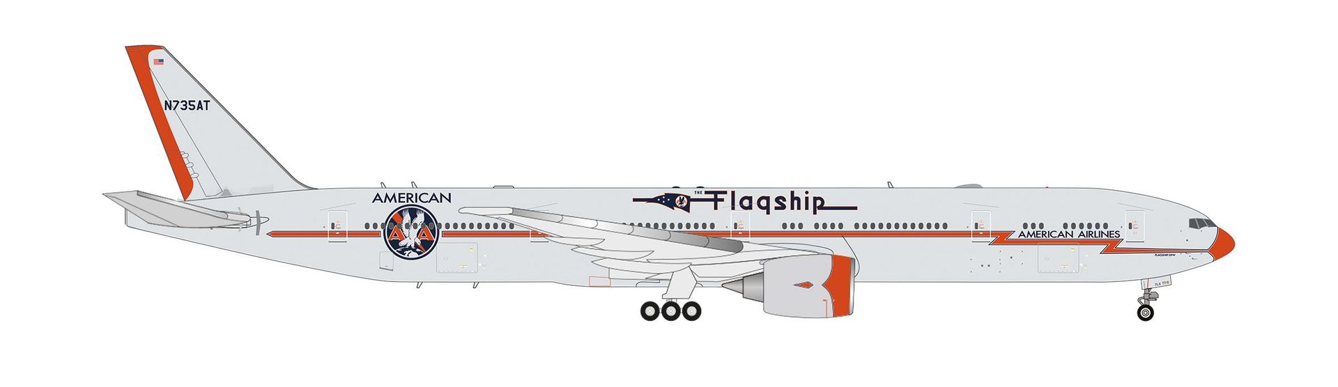 Herpa 539173 - Boeing 777-300ER AA FlagshipHeritage 1:500