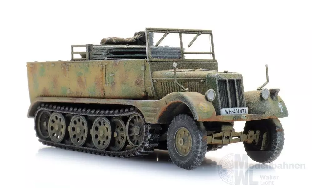 ARTITEC b.v. 6870584 - WM Sd.Kfz. 11 Leichter Zugkraftwagen 3 t Tarnung Fertigmodell H0 1:87