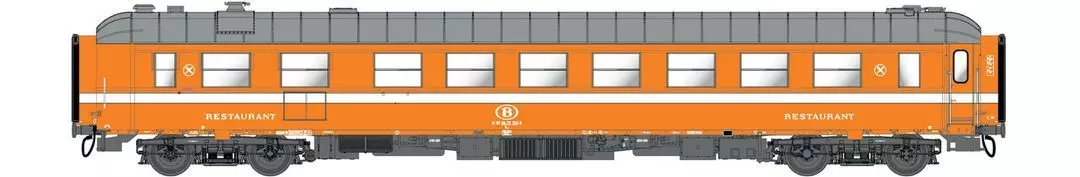 LS Models 42995 - Speisewagen Breda Wr C1 SNCB /NMBS orange Ep.V IB H0/GL