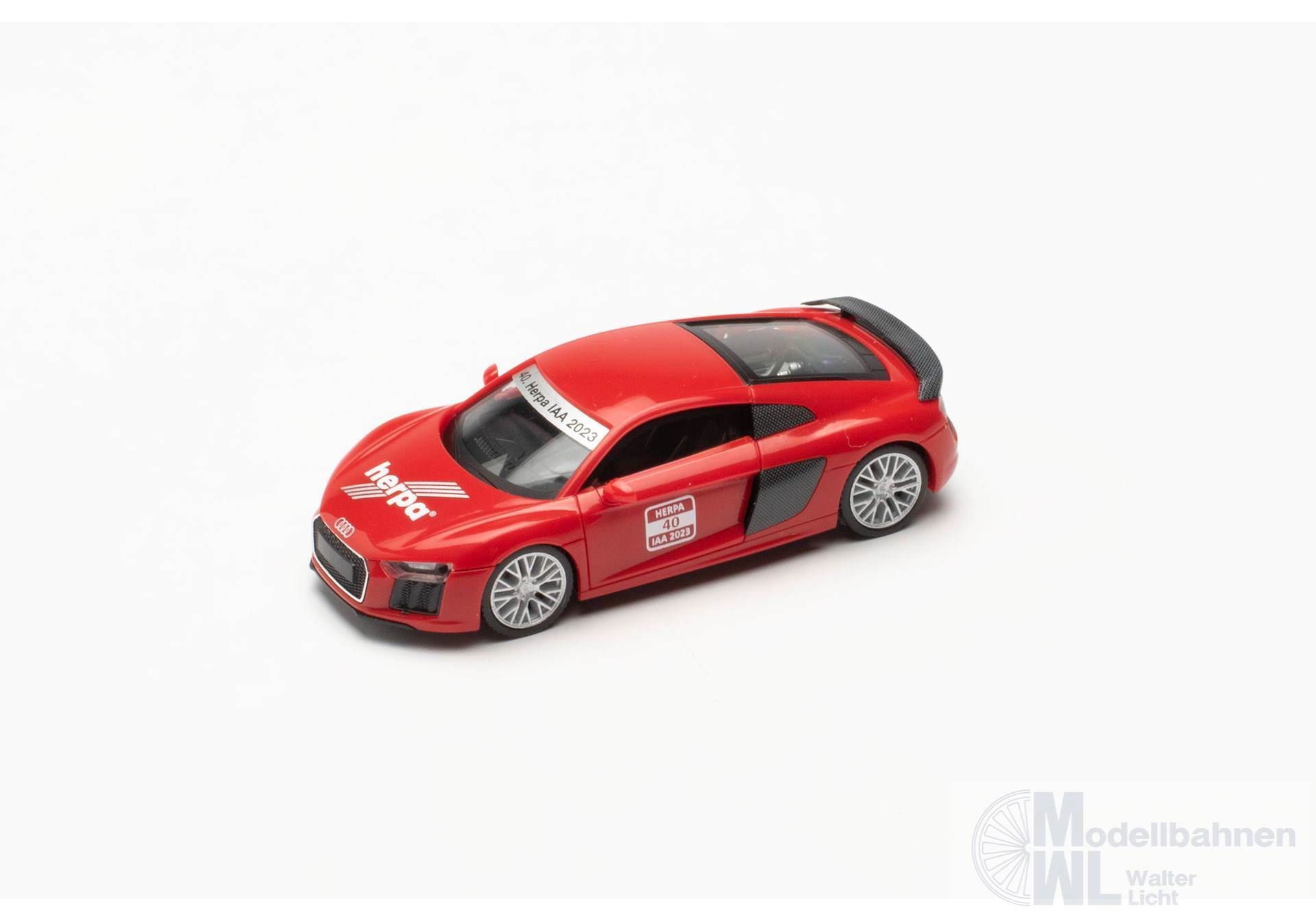 Herpa 953993 - Messemodell Audi R8 V10+, 40. Herpa IAA 2023 1:87