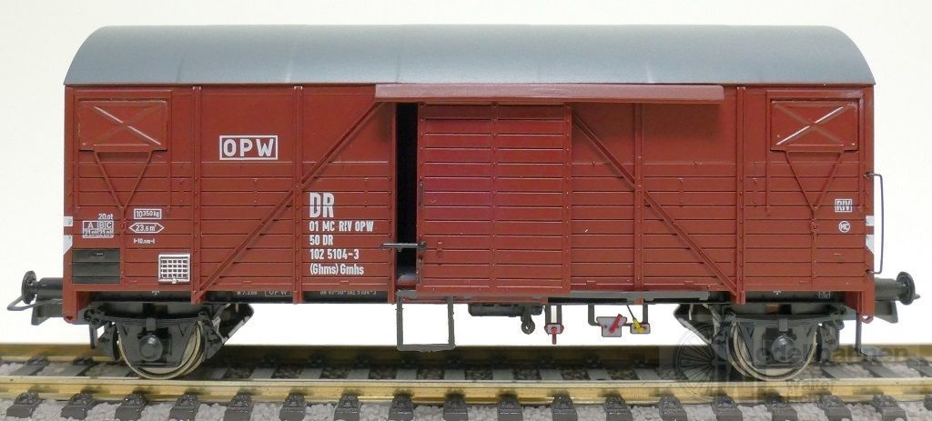 Exact Train 23645 - Güterwagen gedeckt DR Ep.IV Gmhs H0/GL Exact Train 23645 - Güterwagen gedeckt DR Ep.IV Gmhs H0/GL