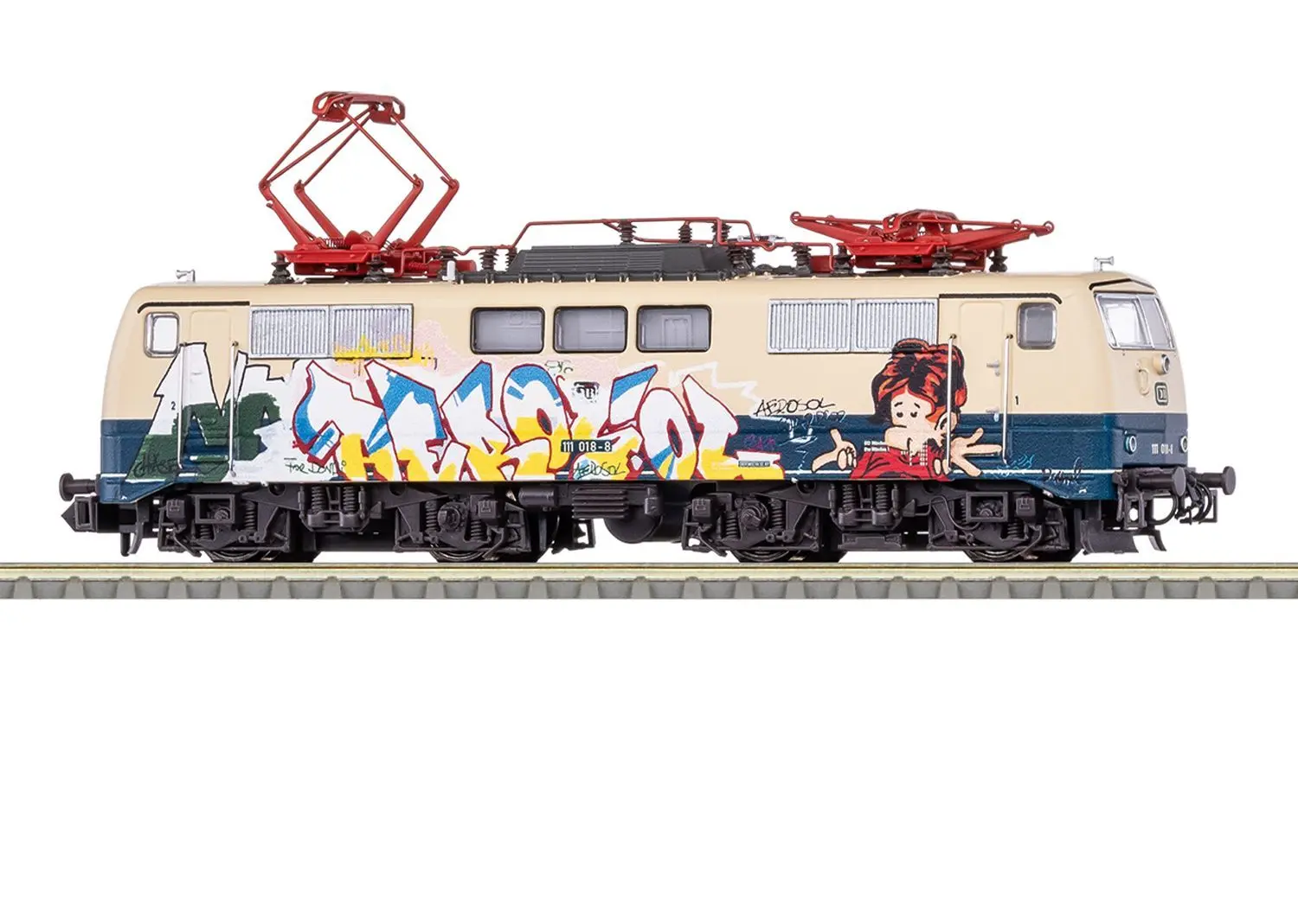 Trix 16724 - MHI E-Lok BR 111 DB Ep.IV Graffiti N 1:160 Sound