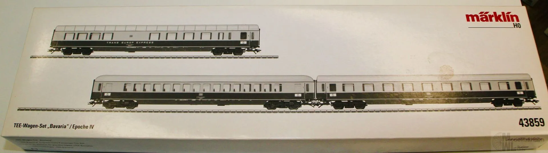 Märklin 43859 - MÄRKLIN - Wagen-Packung TEE Bavaria DB Ep.III 3.tlg. H0/WS