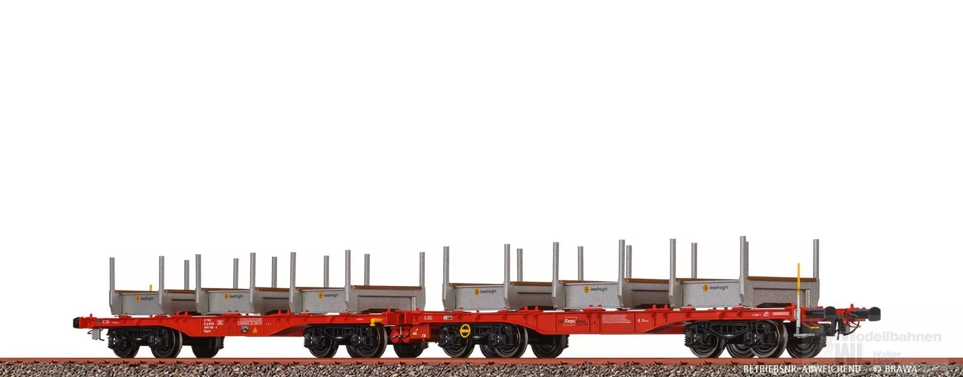 Brawa 51141 - Drehgestellflachwagen ÖBB Ep.VI Sggrrs H0/GL
