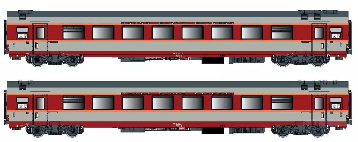 LS Models 40077AC - Personenwagen Set SNCF Ep.IV A8u Aquitaine 2.tlg. H0/WS