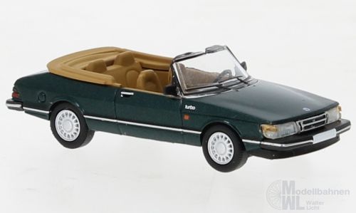 PCX-Models 870671 - Saab 900 Cabriolet metallic-dunkelgrün 1986 H0 1:87