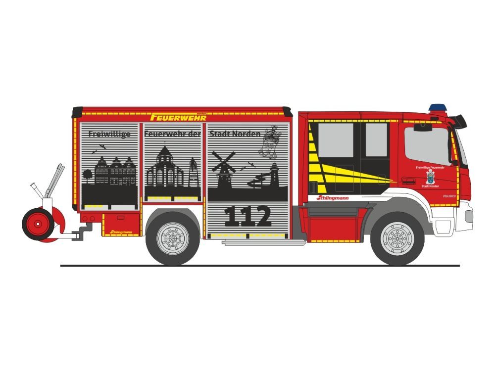 Rietze 72988 - Schlingmann Varus MB HLF FW Norden H0 1:87