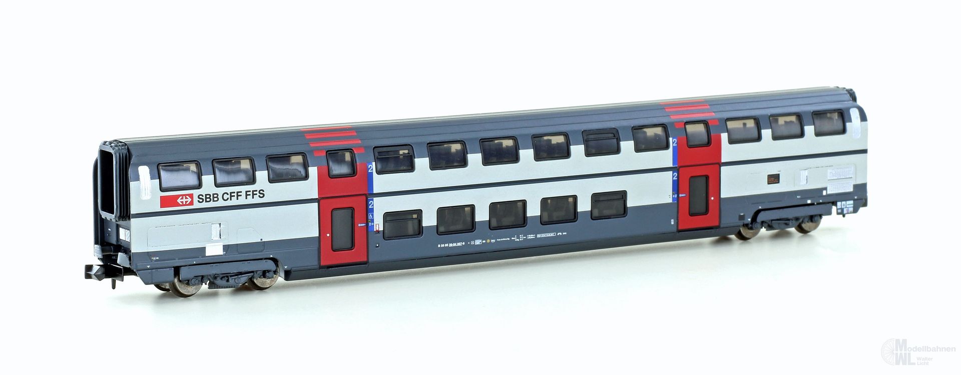 Hobbytrain 25127 - IC2000 Dosto-Wagen SBB Ep.V/VI 2.Kl. 1.Betr.Nr. N 1:160 Hobbytrain 25127 - IC2000 Dosto-Wagen SBB Ep.V/VI 2.Kl. 1.Betr.Nr. N 1:160