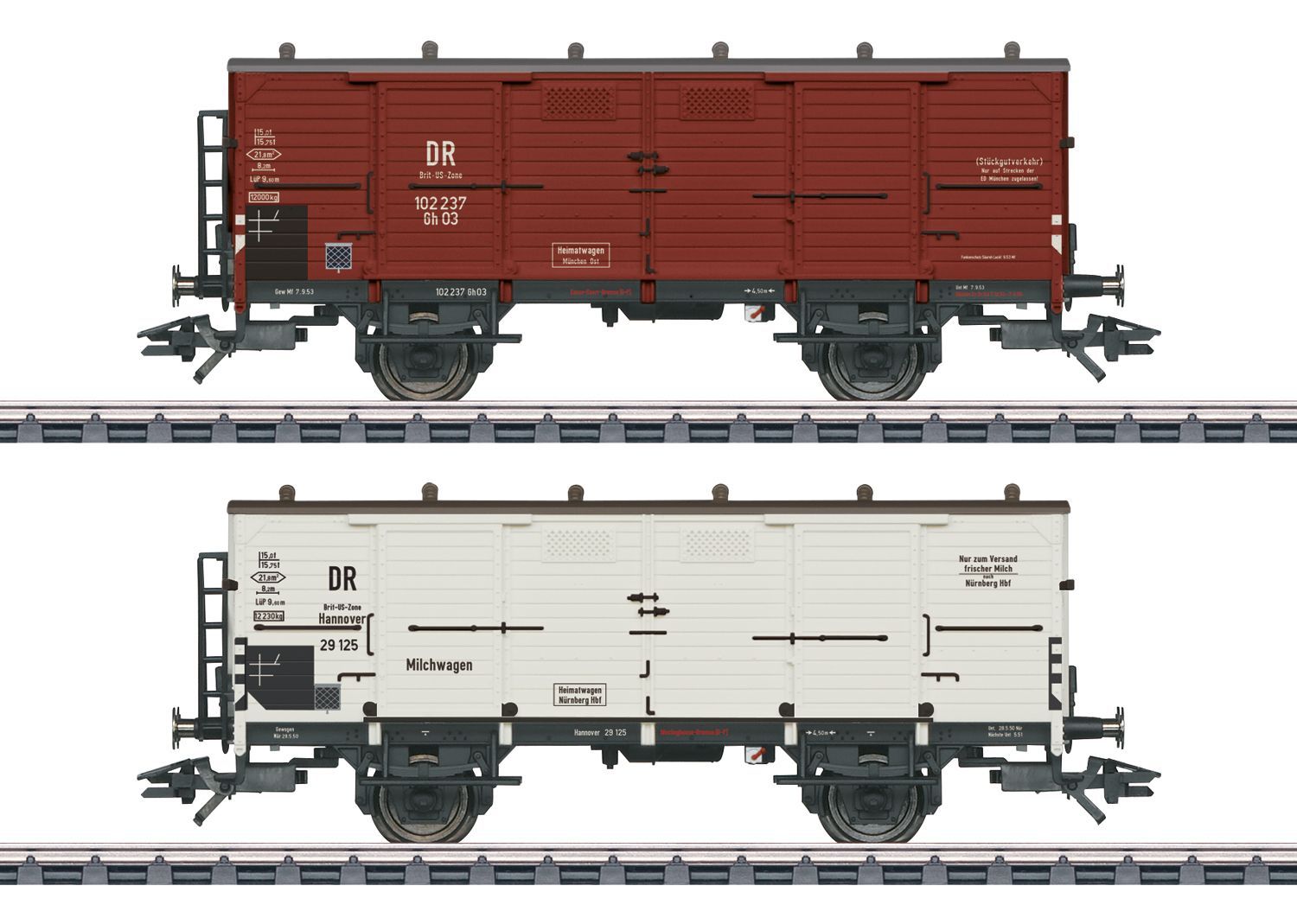 Märklin 48818 - Milchwagen-Set DB Ep.III 2.tlg. H0/WS Märklin 48818 - Milchwagen-Set DB Ep.III 2.tlg. H0/WS